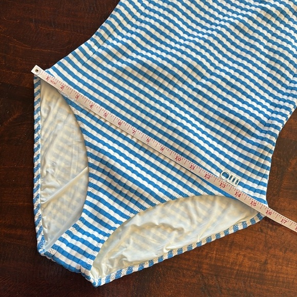 Solid & Striped The Nina One Piece Swimsuit Azure Stripe Size XL - Picture 16 of 16